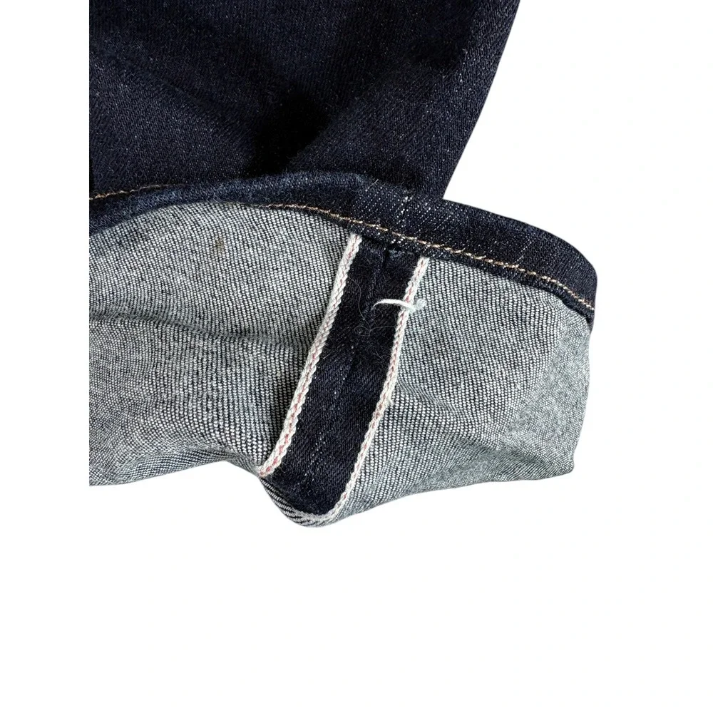 Mavi Marcus Jeans Mens 34x34 Dark Indigo Selvedge Slim Straight Premium Denim
